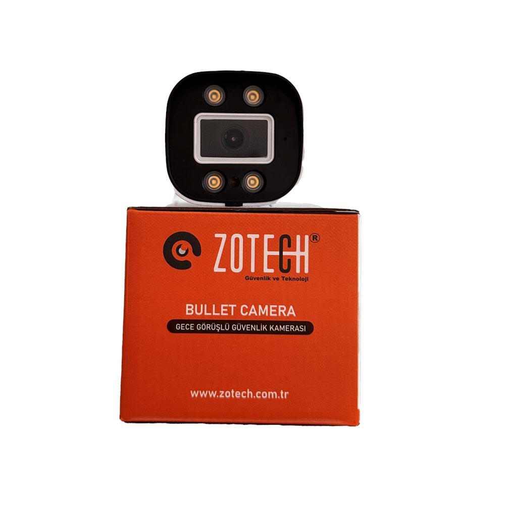Zotech FC-K404IP-A 4MP 3.6 mm 4 Warm Led H265 Full Color IP Kamera(Sesli)(S)